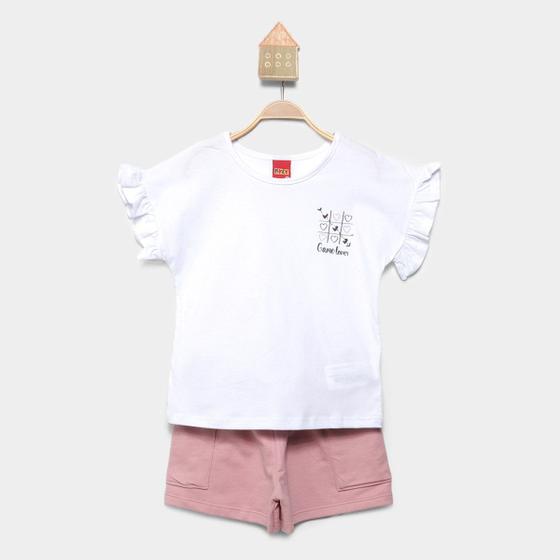 Imagem de Conjunto Curto Infantil Kyly Estampado Menina