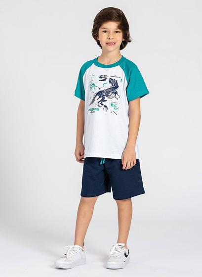 Imagem de Conjunto Curto Menino Blusa e Bermuda Dinossauro