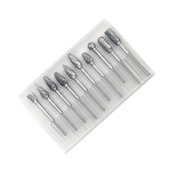 Imagem de Conjunto de 10 Arquivos Rotativos de Tungstênio - Dupla Face para Moldes de Moagem