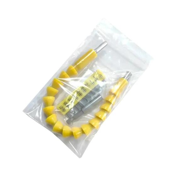 Imagem de Conjunto de 10 Bits de Chave de Fenda com Eixo Flexível Amarelo - Haste Hexagonal de 60mm e 300mm