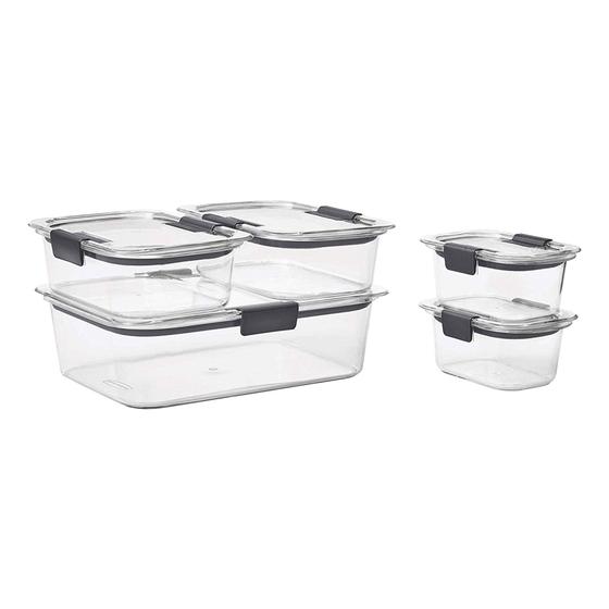 Imagem de Conjunto de 10 Recipientes de Armazenamento de Alimentos Rubbermaid Brilliance