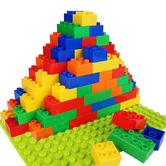 Imagem de Conjunto de 101 Peças de Blocos de Montar Aotipól para Crianças - com Placa de Base