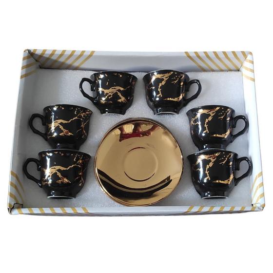 Imagem de Conjunto De 12 Peças Linha Premium De Café e Chá De Porcelana Chinesa Top CORES E MODELOS