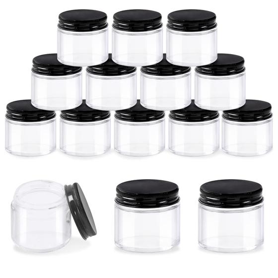 Imagem de Conjunto de 15 Potes de Vidro Glarks (60ml) com Tampas - Ideal para Cremes e Pomadas