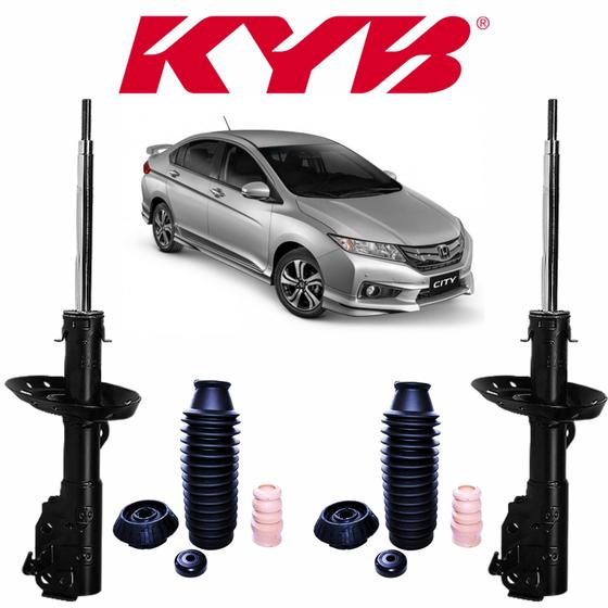 Conjunto De 2 Amortecedor Kayaba + Kit Dianteiro Honda City Menor preço em Conjunto De 2 Amortecedor Kayaba + Kit Dianteiro Honda City