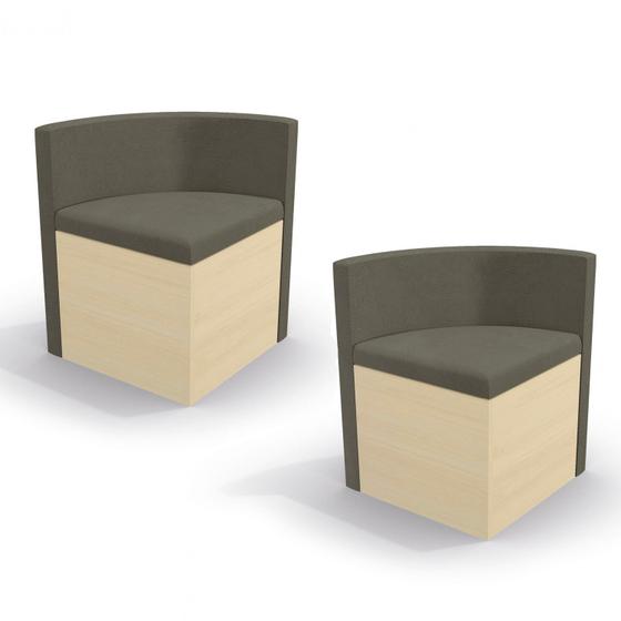 Imagem de Conjunto de 2 Cadeiras de Madeira Pine CAD108 Kappesberg Marrom Claro