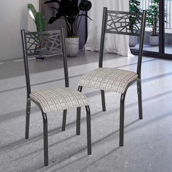 Imagem de Conjunto De 2 Cadeiras Preto E Manteiga Cetio Shop Jm
