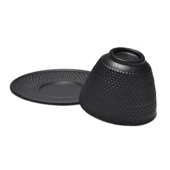 Imagem de Conjunto de 2 Copos de Ferro Fundido 70ml com Base e Almofadas - Chá Kung Fu