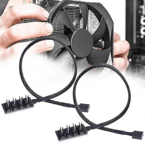 Imagem de Conjunto de 2 Hubs de Ventilador PWM para Gabinete de Computador - 4 Conectores