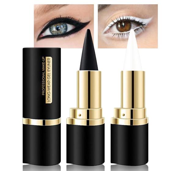 Imagem de Conjunto de 2 Lápis de Delineador em Gel Kaely (Preto e Branco) - À Prova D'Água