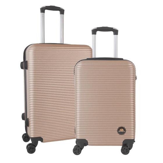 Conjunto de 2 malas p/m de viagens fibra rigida abs Menor preço em Conjunto de 2 malas p/m de viagens fibra rigida abs