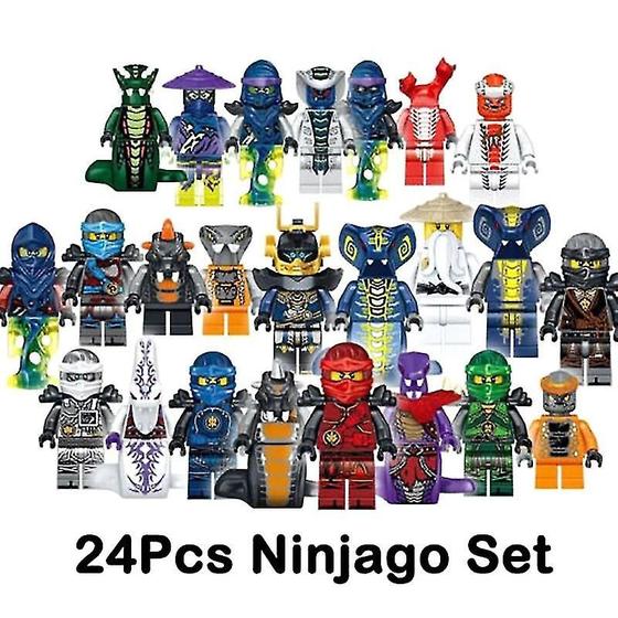 Imagem de Conjunto De 24 Pcs Ninjago Mini Figuras Kai Jay Sensei Wu Master 