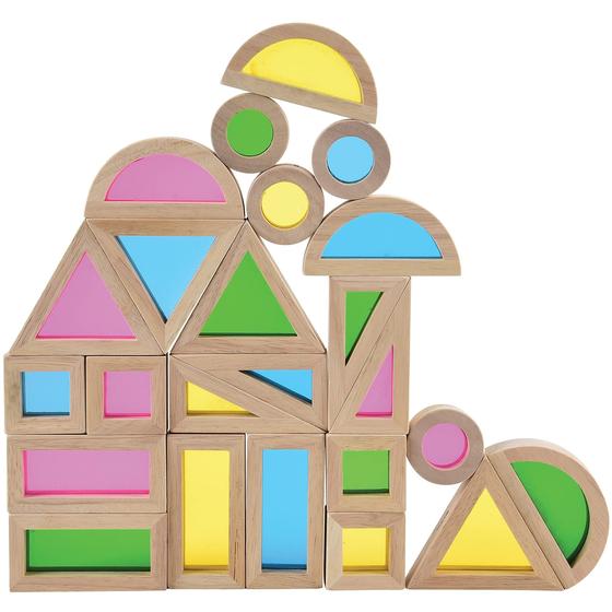 Imagem de Conjunto de 24 Peças de Blocos de Construção - Brinquedo Educativo para Mistura de Cores