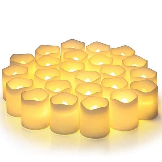 Imagem de Conjunto de 24 Velas LED Sem Chama - Decoração de Natal e Halloween