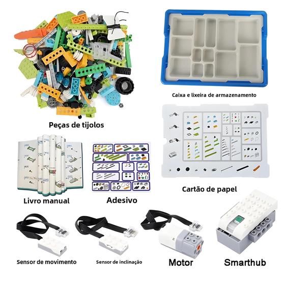 Conjunto de 280 Peças Wedo 2.0 - Kit de Robótica Compatível com Blocos de Construção Menor preço em Conjunto de 280 Peças Wedo 2.0 - Kit de Robótica Compatível com Blocos de Construção