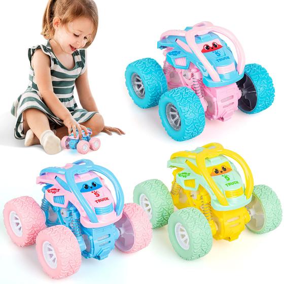 Imagem de Conjunto de 3 conjuntos de brinquedos Toy Car LODBY Stunt Vehicles para 2 a 6 anos