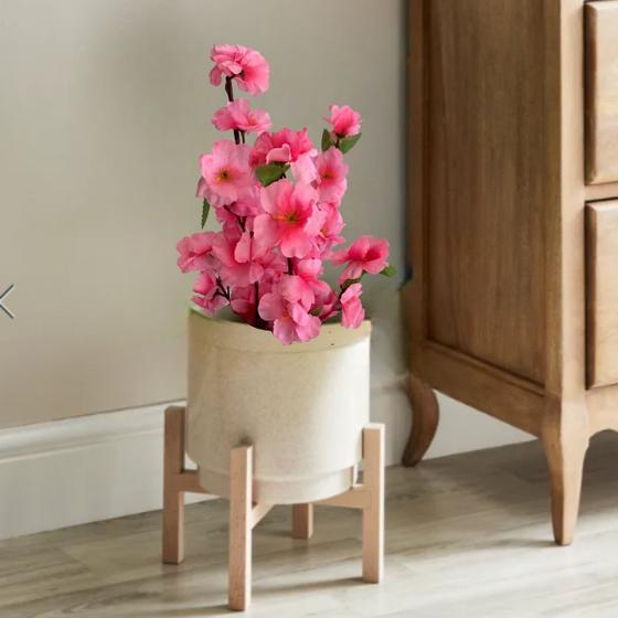 Imagem de Conjunto de 3 Galhos de Flores Artificiais de Cerejeira Premium: Flor Sakura para montagem de Árvore Permanente DE2023