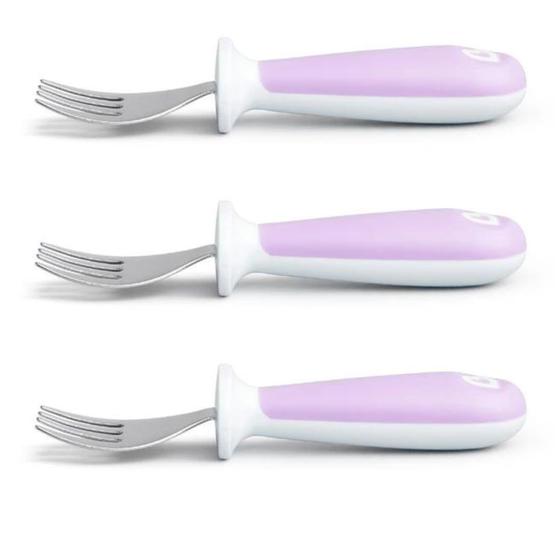 Imagem de Conjunto de 3 Garfos Infantis Munchkin Raise - Aço Inoxidável Rosa