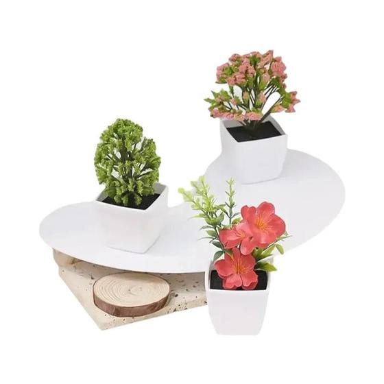 Imagem de Conjunto de 3 Plantas Bonsai Artificiais - Decoração para Casa, Escritório e Restaurante