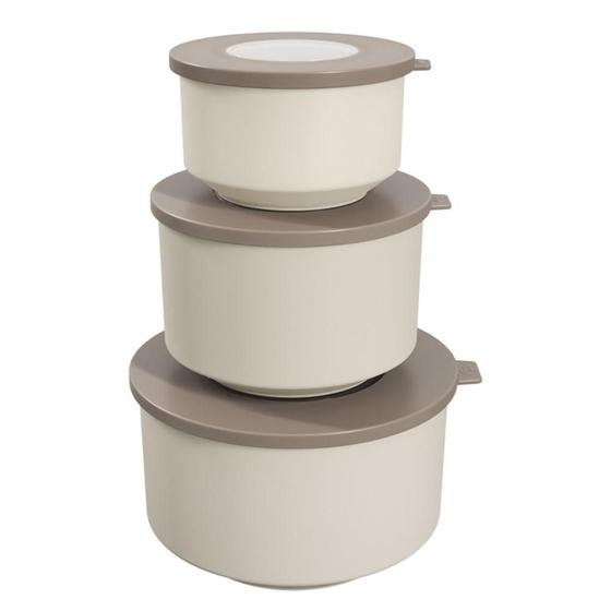Imagem de Conjunto de 3 Potes Hoop 8,3 x 19,6 x 11 cm / 500ml, 1L, 2L - Coza