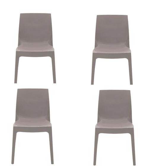 Imagem de Conjunto de 4 Cadeiras Plásticas Tramontina Alice Camurça