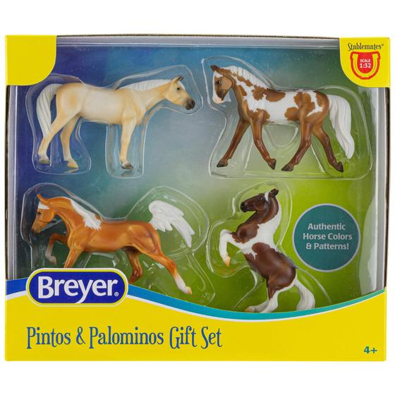 Imagem de Conjunto de 4 Cavalos Breyer Stablemates - Pintos e Palominos