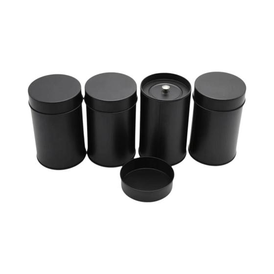 Imagem de Conjunto de 4 Latas de Chá de Metal com Tampa Dupla Selada - Ideal para Chá Solto e Café