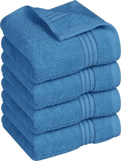 Imagem de Conjunto de 4 Panos de Lavagem Utopia Towels Premium - 100% Algodão 30x30cm