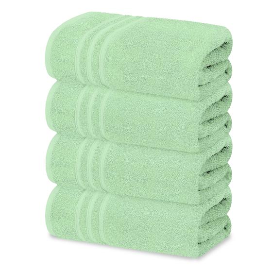 Imagem de Conjunto de 4 Toalhas de Banho 100% Algodão - Verde Claro