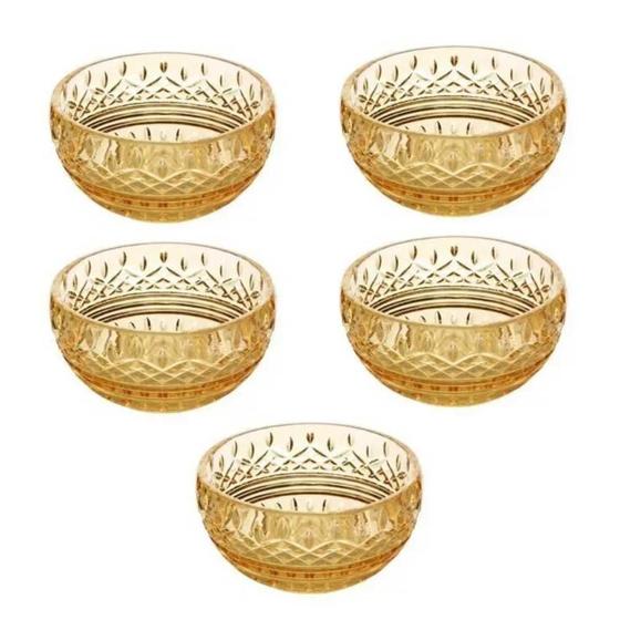 Imagem de Conjunto de 5 Bowls Wolff Lys de Cristal Ref.28069 Ambar