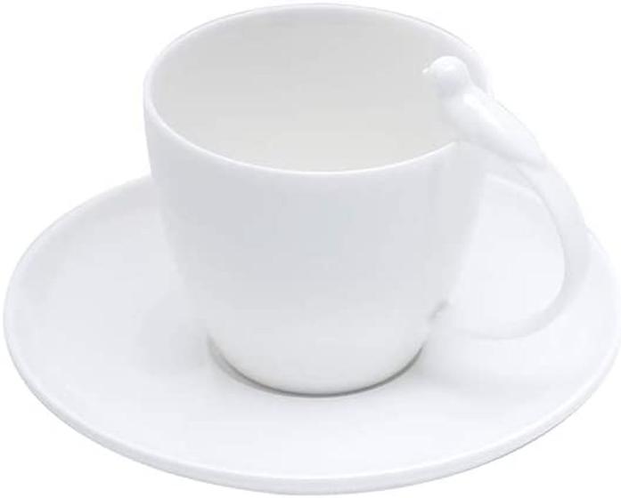 Imagem de Conjunto de 5 Xícaras para Chá de Porcelana Passarinhos 200 ml