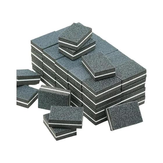 Imagem de Conjunto de 50 Mini Lixas para Unhas - 100/180 Grãos - Manicure e Cuidados com as Unhas