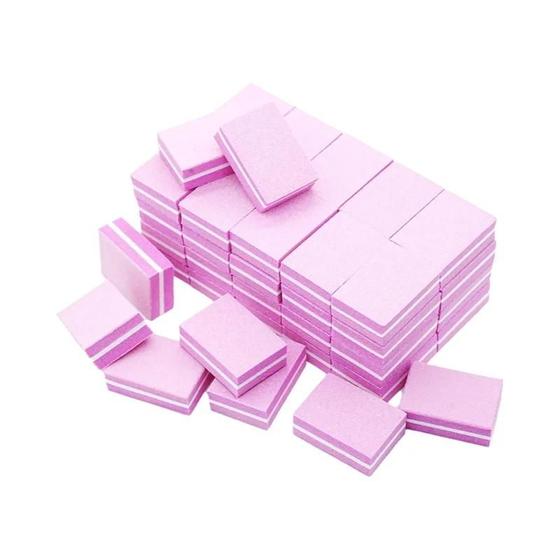 Imagem de Conjunto de 50 Mini Lixas para Unhas - 100/180 Grãos - Manicure e Cuidados com as Unhas