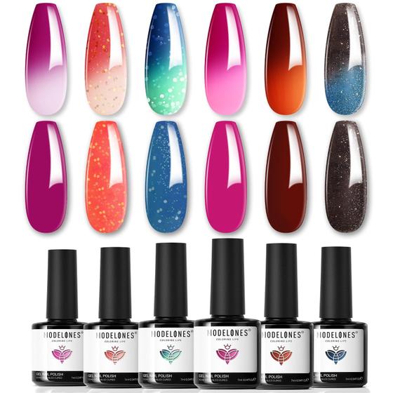 Imagem de Conjunto de 6 Esmaltes em Gel com Cores que Mudam