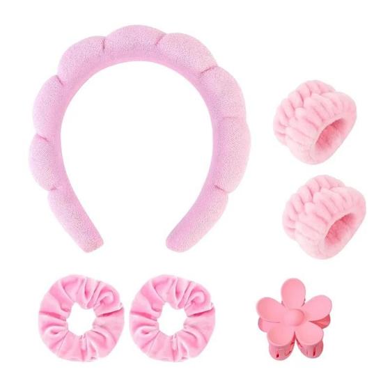 Imagem de Conjunto de 6 Faixas de Cabeça para Spa e Lavagem Facial