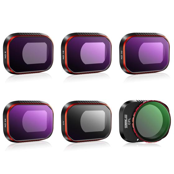 Imagem de Conjunto de 6 Filtros STARTRC para DJI Mini 4 Pro - CPL, UV, ND8, ND16, ND32 e ND64