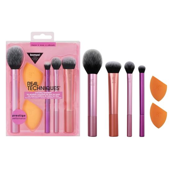 Imagem de Conjunto de 6 Pincel de Maquiagem Real Techniques com 2 Esponjas