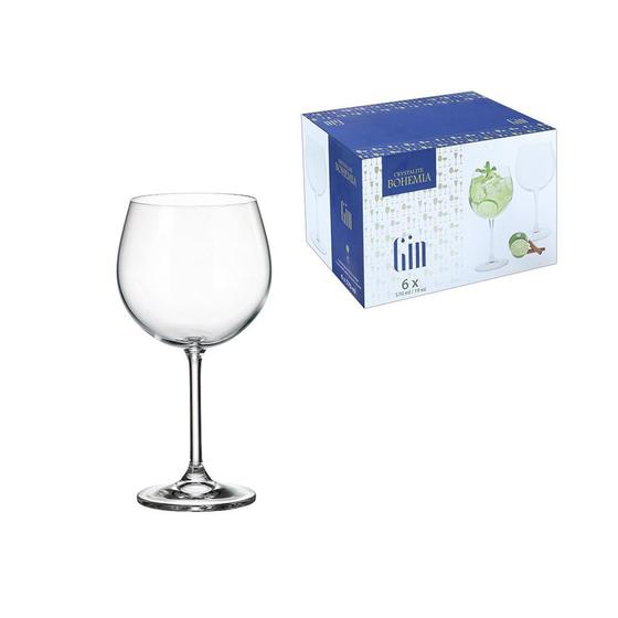 Imagem de Conjunto de 6 taças para gin em vidro 600ml roberta Bohemia