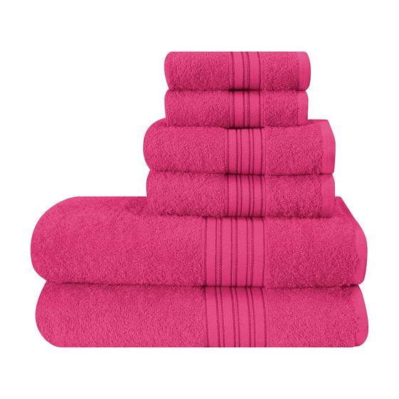 Imagem de Conjunto de 6 Toalhas de Algodão Boutiquinhos Rosa - Para Lavar as Mãos