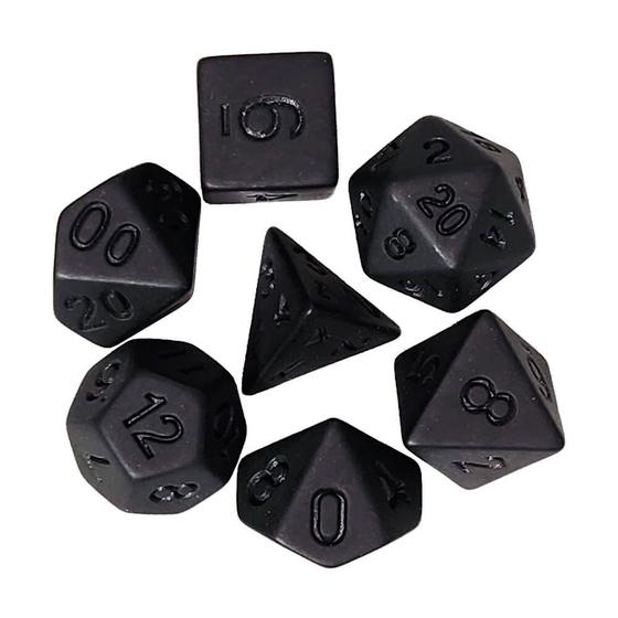 Imagem de Conjunto de 7 dados - All Black - RPG