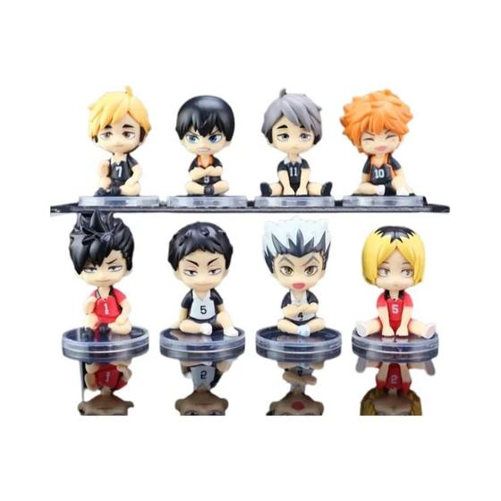 Imagem de Conjunto de 8 Figuras de Ação Haikyu!! Q Version - Kenma, Hinata, Bokuto e Outros