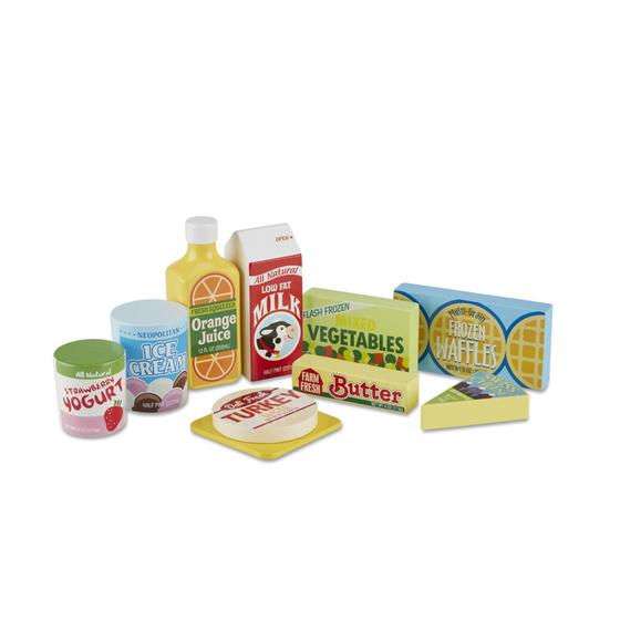 Imagem de Conjunto de Alimentos de Madeira Melissa & Doug para Geladeira (9 Peças)