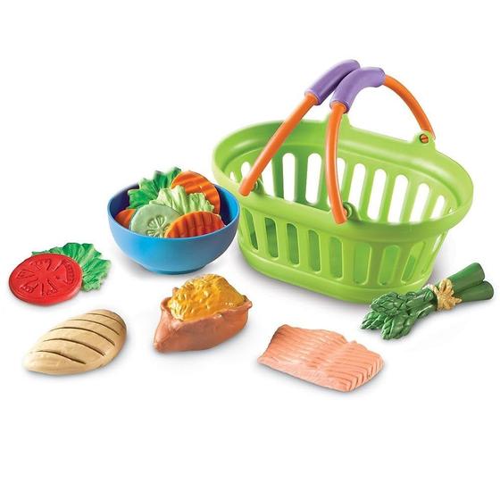 Imagem de Conjunto de alimentos Pretend Play Learning Resources New Sprouts Healthy Dinner Conjunto de 14 peças