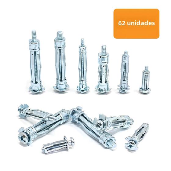 Imagem de Conjunto De Âncoras De Drywall Auto-perfurantes Para Serviço Pesado Com Parafusos Para Âncoras De