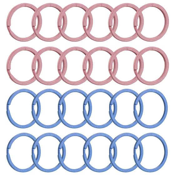 Imagem de Conjunto De Argola 35mm Italiana Azul Bebe + Rosa Bebe Com 100 Unidades