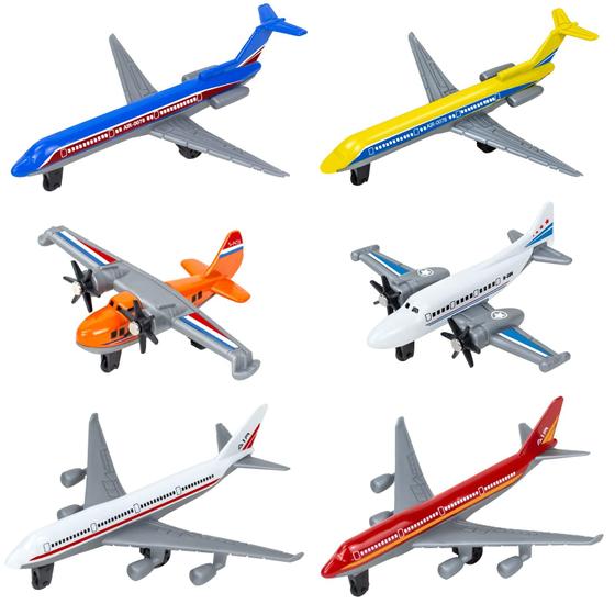 Imagem de Conjunto de avião de brinquedo Tcvents Diecast para meninos de 3 a 12 anos com caixa