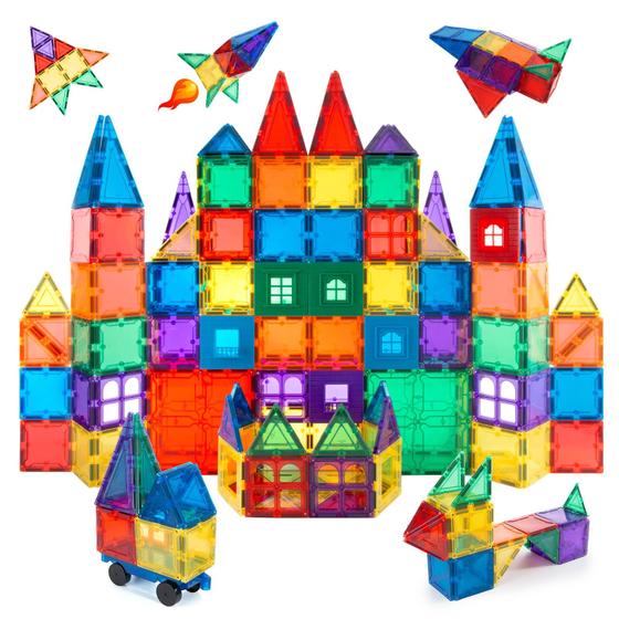 Imagem de Conjunto de azulejos magnéticos Children Hub 60 unidades - 3D Magnet Building