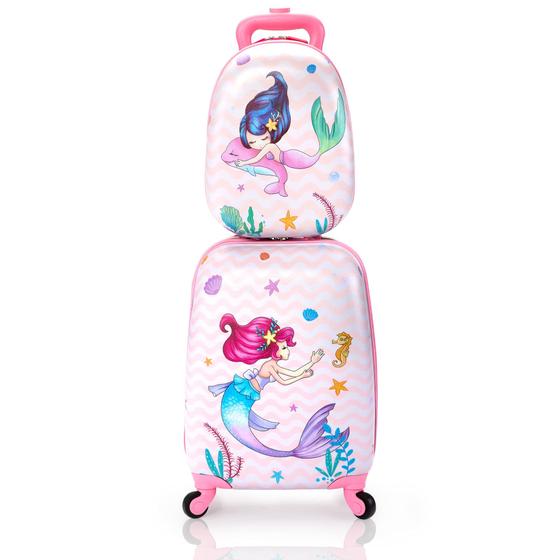 Imagem de Conjunto de Bagagem VLIVE Kid com Rodas para Meninas - Mala de 16 Polegadas com Mochila