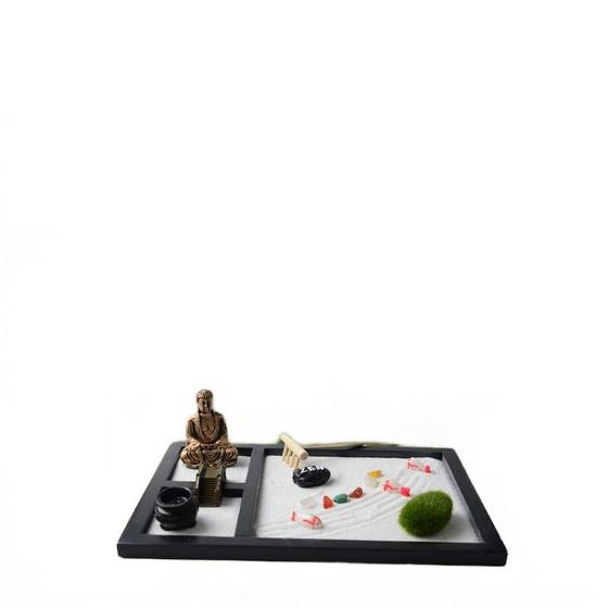 Imagem de Conjunto de bandejas de areia Zen Garden Wokex 3 Grids Buddha Statues