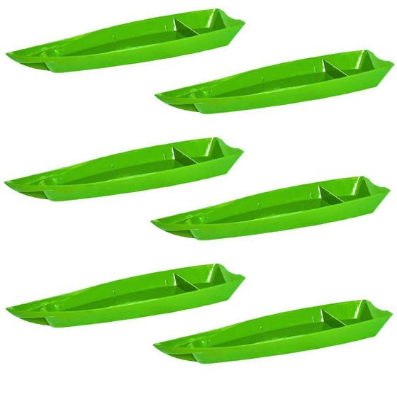 Imagem de Conjunto De Barco Sushi Vemplast G 3,5L 6 Peças Verde